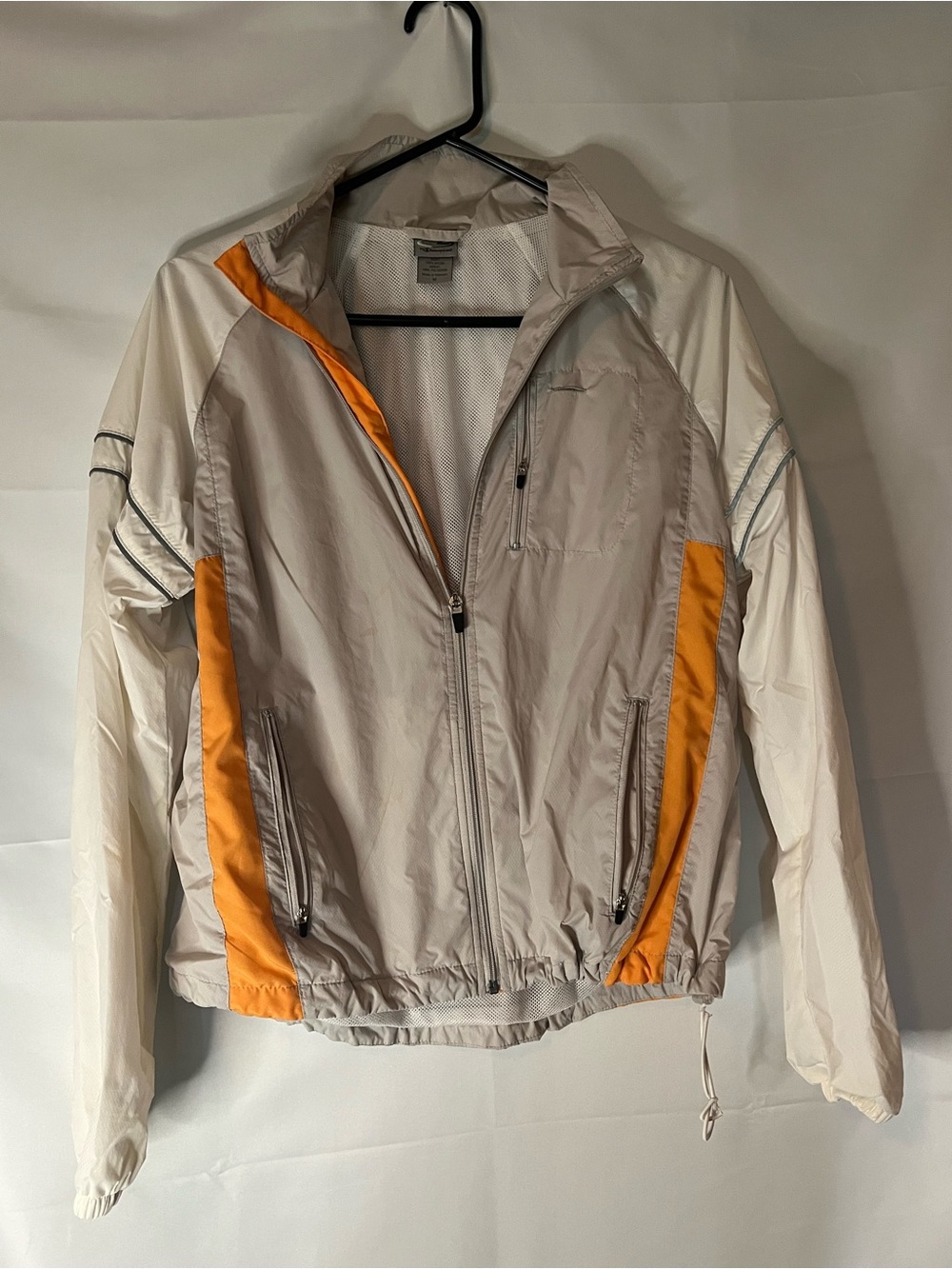 Champion Lightweight White Grey  and Orange Windbreaker  Jacket